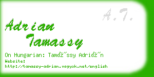 adrian tamassy business card